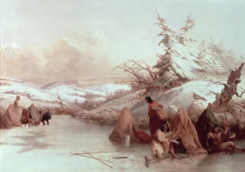 Fische im Winter speeren